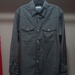 Magellan Charcoal Men Long Sleeve Shirt